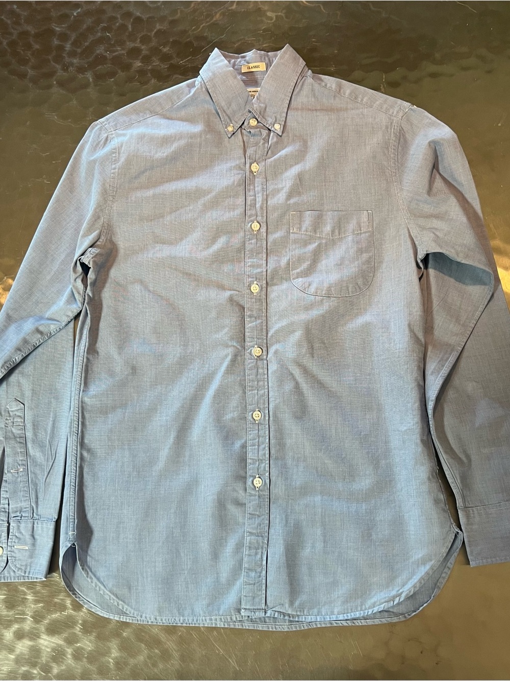 J. Crew Men's Light Blue Button-Down Shirt SMALL